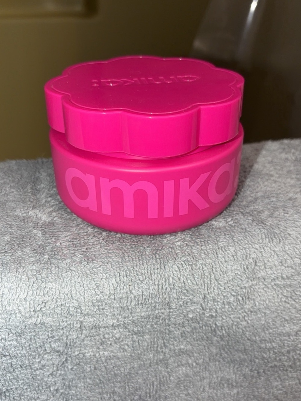 amika Bright Pink Body & Bath Cream Jar